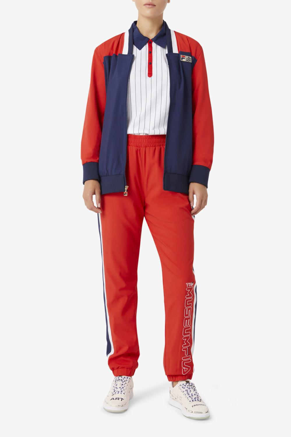 Men Sweaters &amp; Outerwear | FILA FILA X The Museum Track Jacket 410 PEACOAT / RED / WHITE