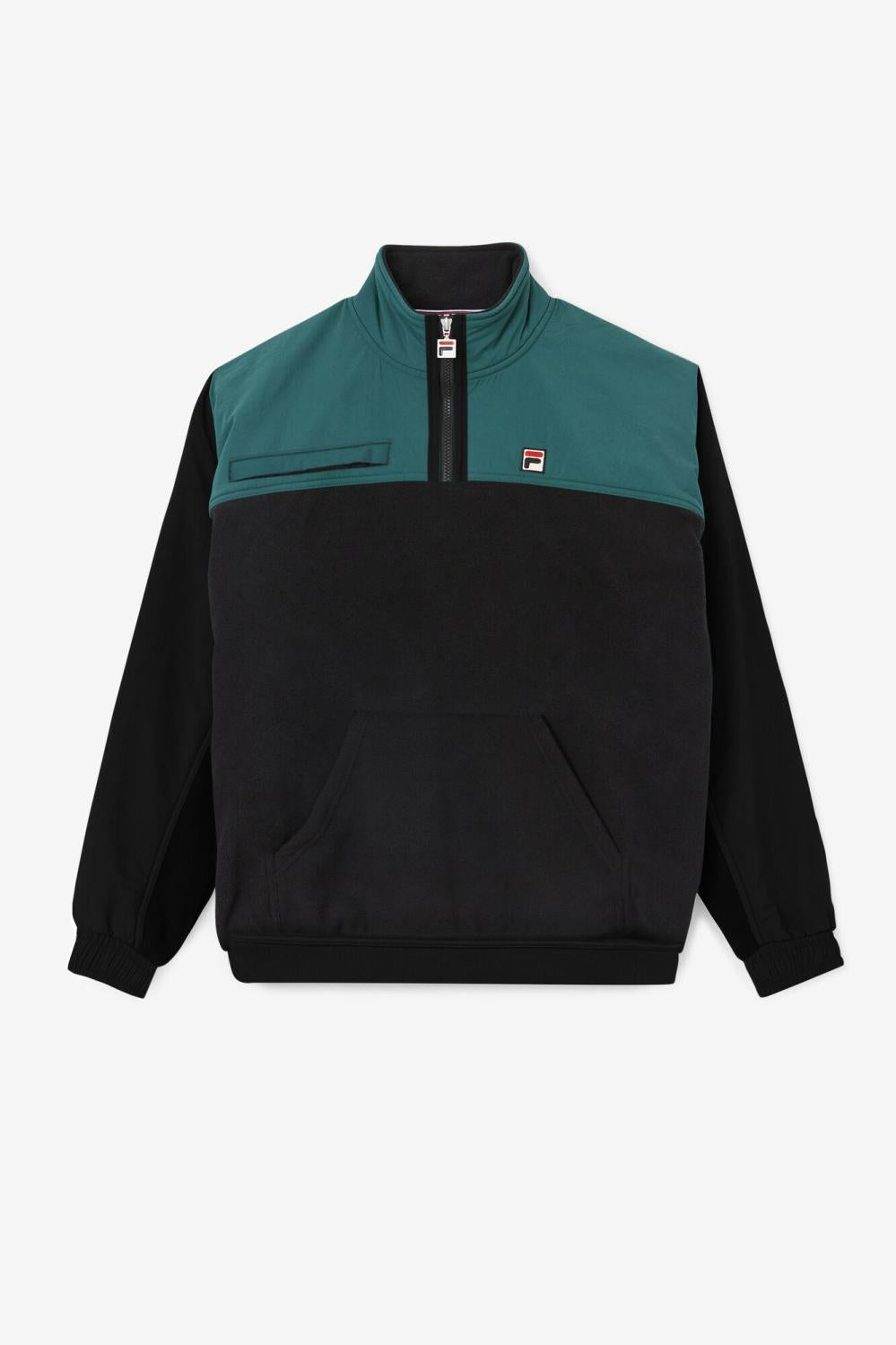 Men Sweaters &amp; Outerwear | FILA Francisco Fleece Jacket 001 BLACK / JUNE BUG / GOLDEN GLOW