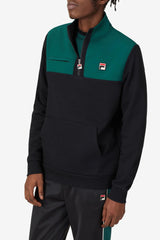 Men Sweaters &amp; Outerwear | FILA Francisco Fleece Jacket 001 BLACK / JUNE BUG / GOLDEN GLOW