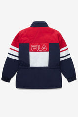Men Sweaters &amp; Outerwear | FILA Golia Parka Jacket 410 PEACOAT / RED / WHITE