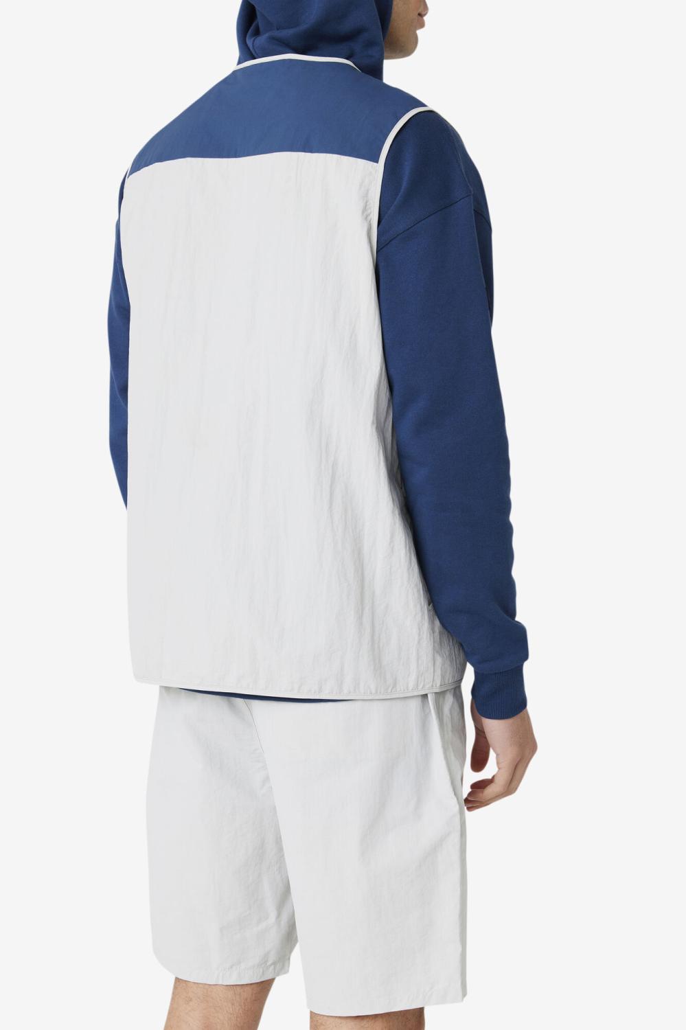 Men Sweaters &amp; Outerwear | FILA Hansi Vest 149 PUMICE STONE / FRENCH NAVY / CHERRY TOMATO