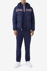 Men Sweaters &amp; Outerwear | FILA Jake Puffer Jacket 410 FILA NAVY / FILA RED