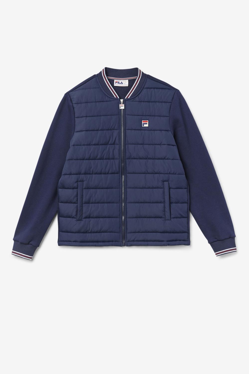Men Sweaters &amp; Outerwear | FILA Marco Puffer Jacket 410 PEACOAT