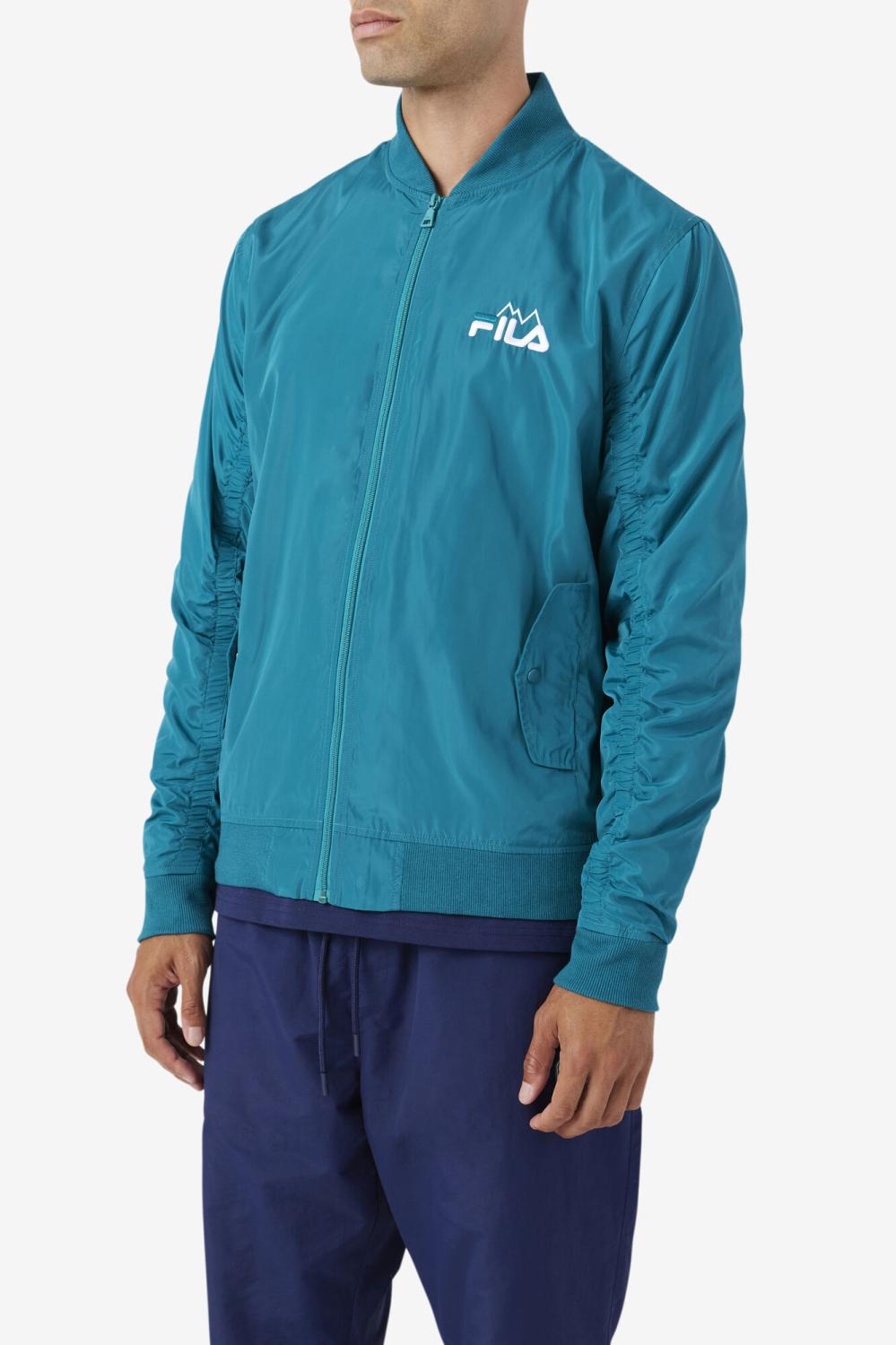 Men Sweaters &amp; Outerwear | FILA Mav Bomber Jacket 321 DEEP LAKE