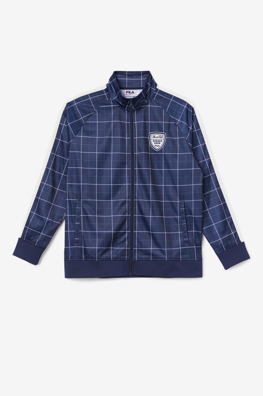 Men Sweaters &amp; Outerwear | FILA Oshan Track Jacket 410 FILA NAVY / GARDENIA / JUNE BUG