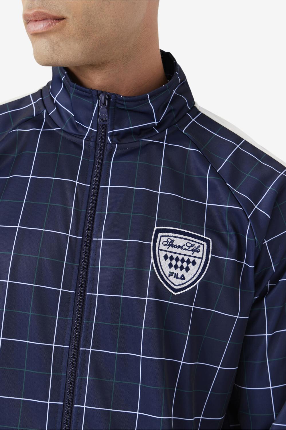 Men Sweaters &amp; Outerwear | FILA Oshan Track Jacket 410 FILA NAVY / GARDENIA / JUNE BUG