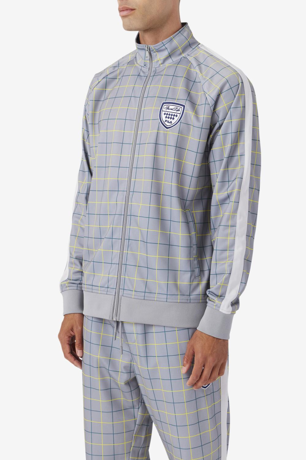 Men Sweaters &amp; Outerwear | FILA Oshan Track Jacket 42 MONUMENT / PUMICE STONE / JUNE BUG