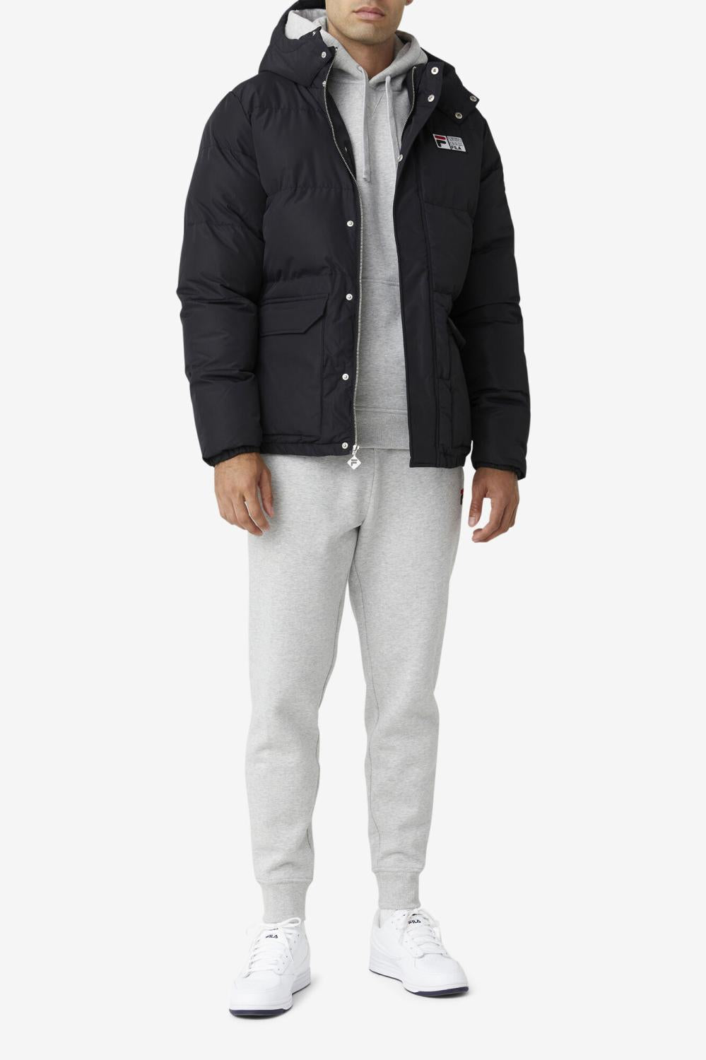 Men Sweaters &amp; Outerwear | FILA Otler Puffer Jacket 001 BLACK