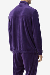 Men Sweaters &amp; Outerwear | FILA Ravid Velour Jacket 581 BLACKBERRY CORDIAL