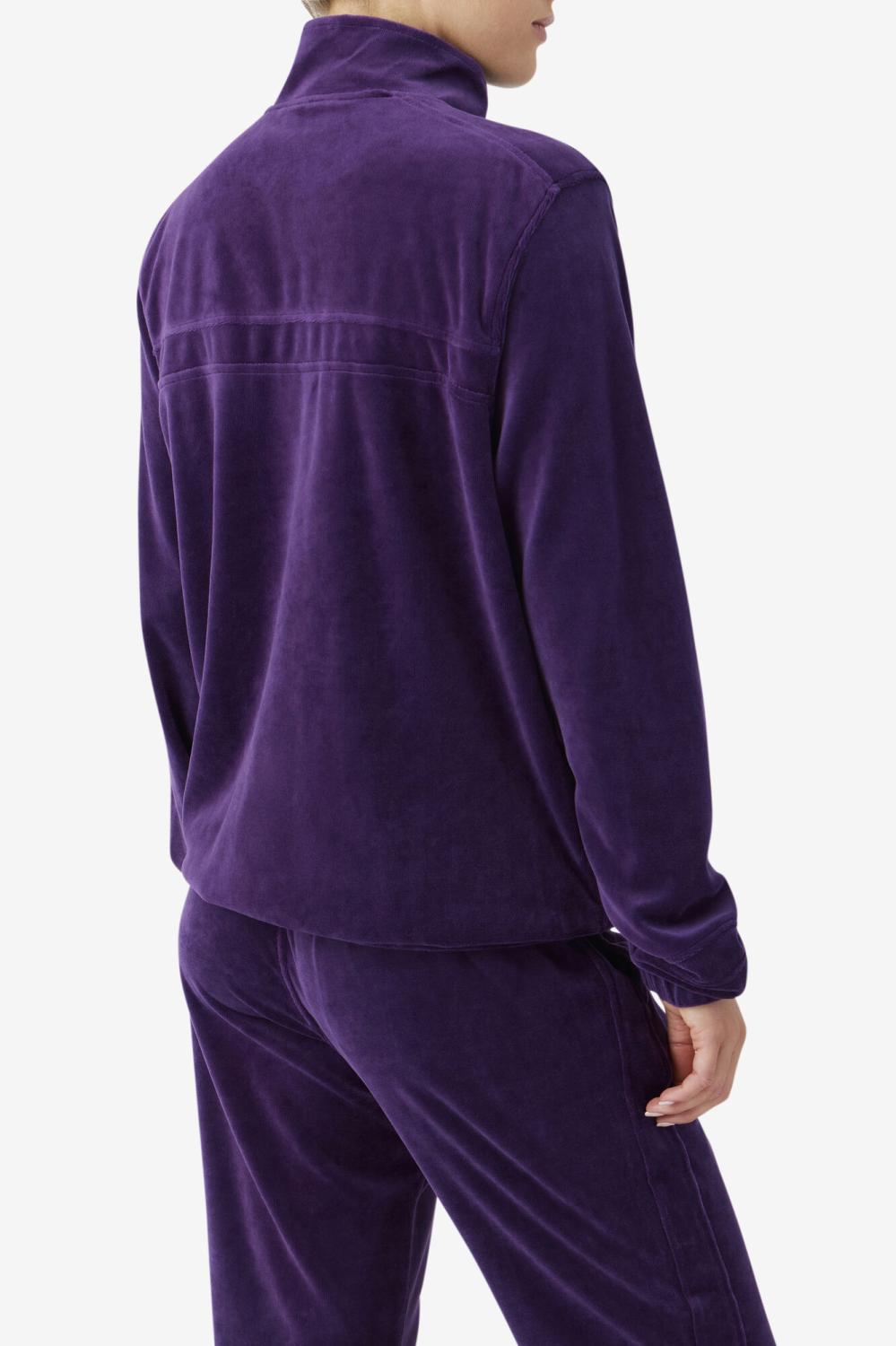 Men Sweaters &amp; Outerwear | FILA Ravid Velour Jacket 581 BLACKBERRY CORDIAL