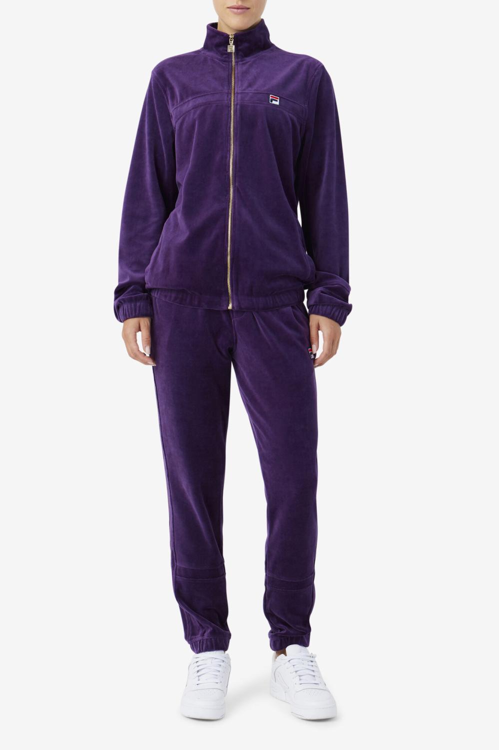 Men Sweaters &amp; Outerwear | FILA Ravid Velour Jacket 581 BLACKBERRY CORDIAL