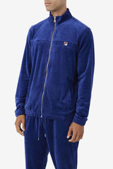 Men Sweaters &amp; Outerwear | FILA Ravid Velour Jacket 919 BLUEPRINT