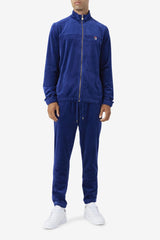 Men Sweaters &amp; Outerwear | FILA Ravid Velour Jacket 919 BLUEPRINT