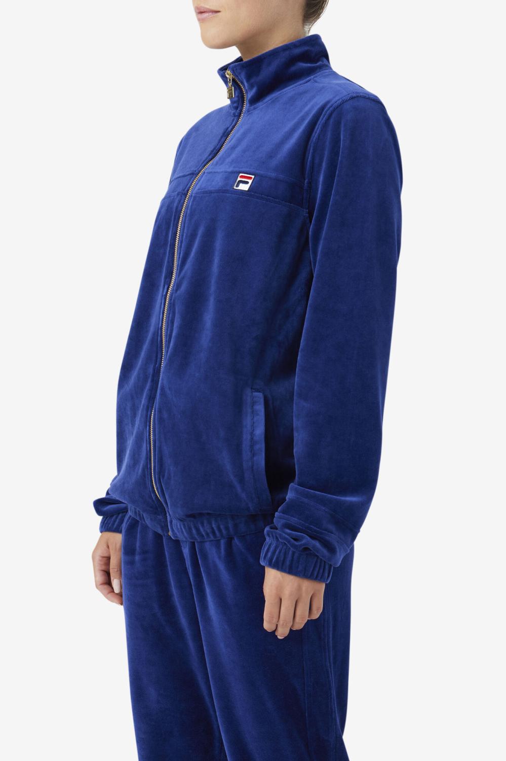 Men Sweaters &amp; Outerwear | FILA Ravid Velour Jacket 919 BLUEPRINT