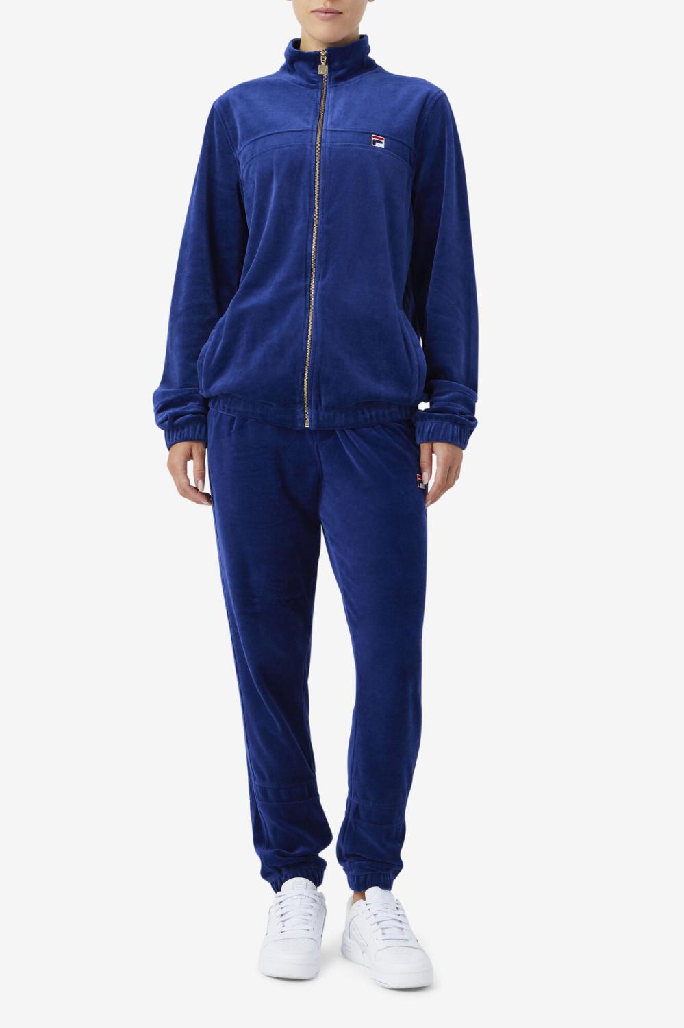 Men Sweaters &amp; Outerwear | FILA Ravid Velour Jacket 919 BLUEPRINT