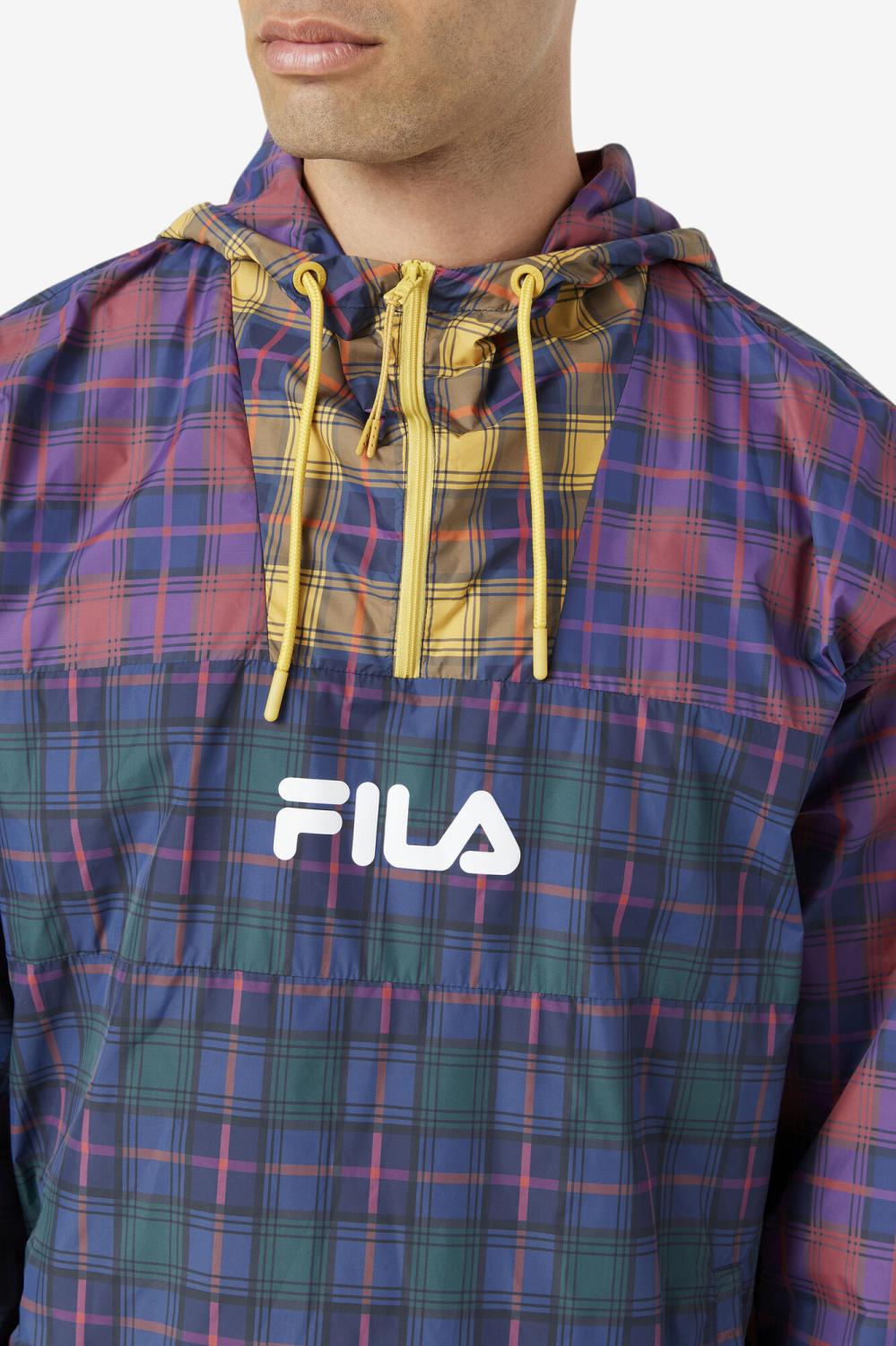 Men Sweaters &amp; Outerwear | FILA Tej Windjacket 990 JUNE BUG / RHUBARB / SAFFRON / PEACOAT