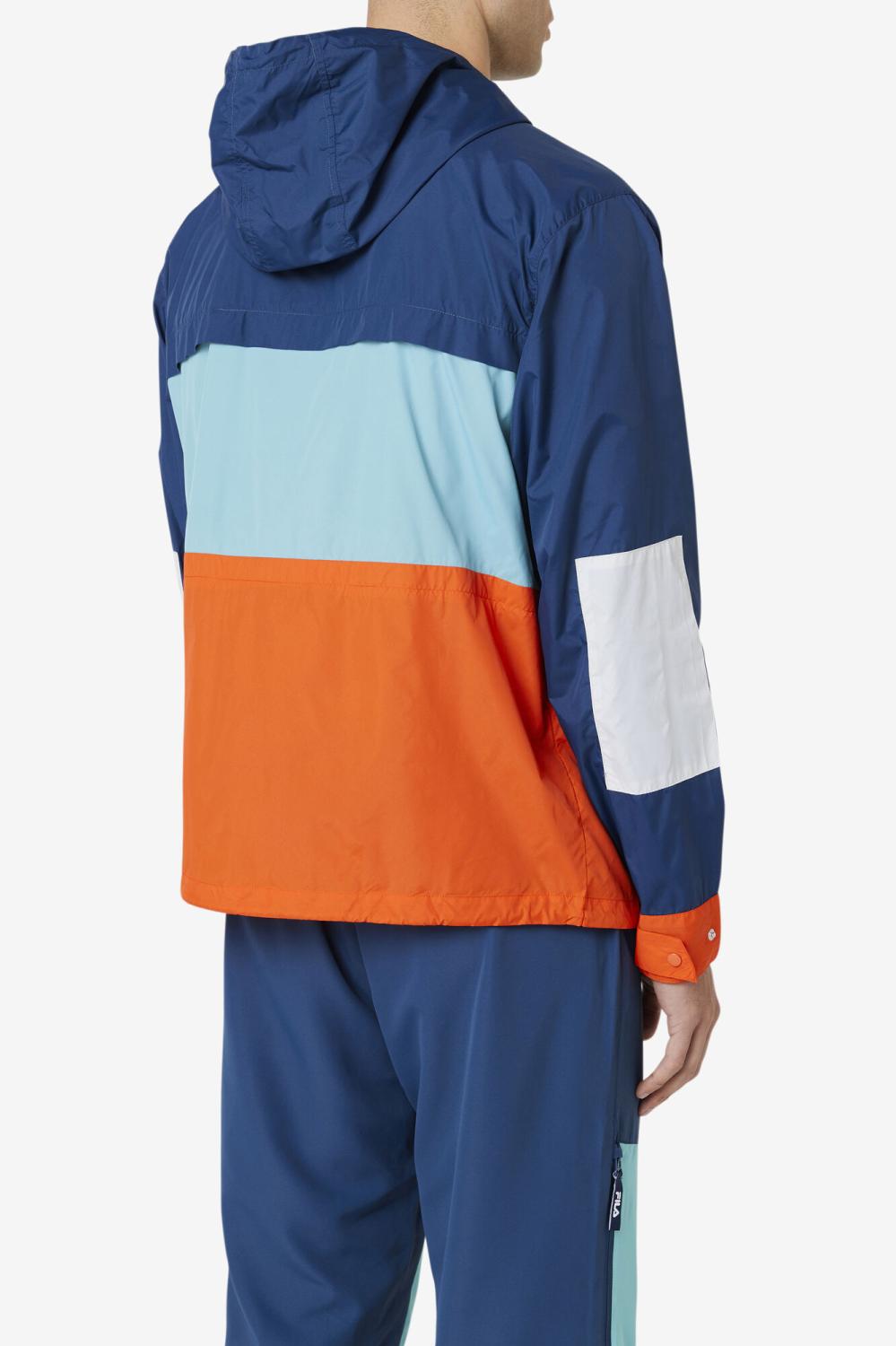 Men Sweaters &amp; Outerwear | FILA Tharu Windjacket 934 FRENCH NAVY / BAYOU / CHERRY TOMATO