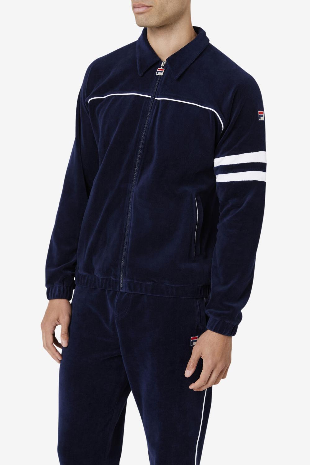 Men Sweaters &amp; Outerwear | FILA Verdy Velour Jacket 410 NAVY / WHITE