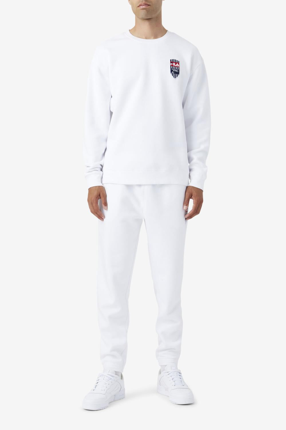 Men Sweatshirts &amp; Hoodies | FILA 2Pac Fleece Patch Crew 100 WHITE