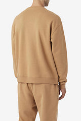 Men Sweatshirts &amp; Hoodies | FILA 2Pac Fleece Patch Crew 227 TOBACCO BROWN