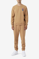 Men Sweatshirts &amp; Hoodies | FILA 2Pac Fleece Patch Crew 227 TOBACCO BROWN