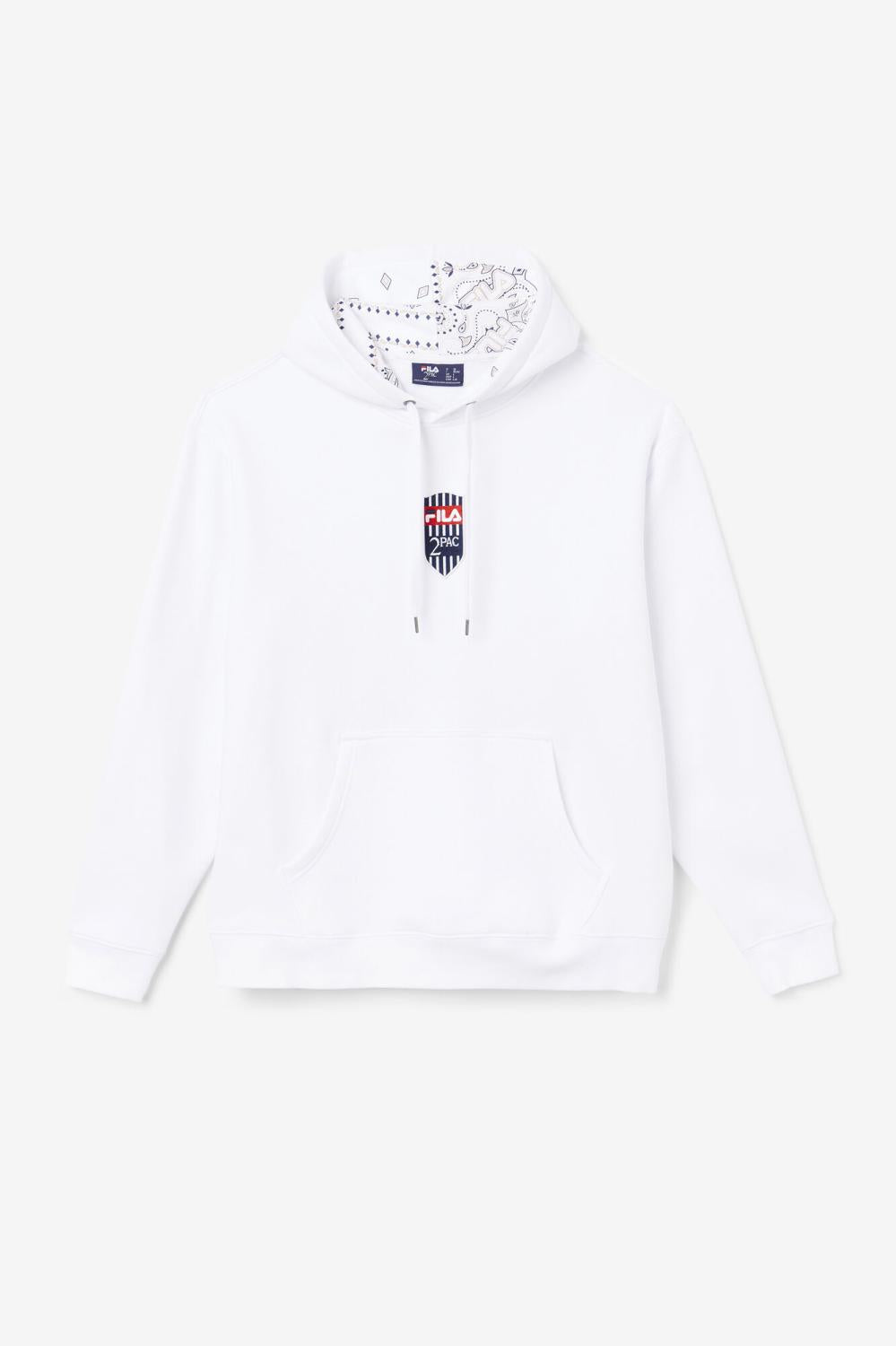 Men Sweatshirts &amp; Hoodies | FILA 2Pac Patch Hoodie 100 WHITE