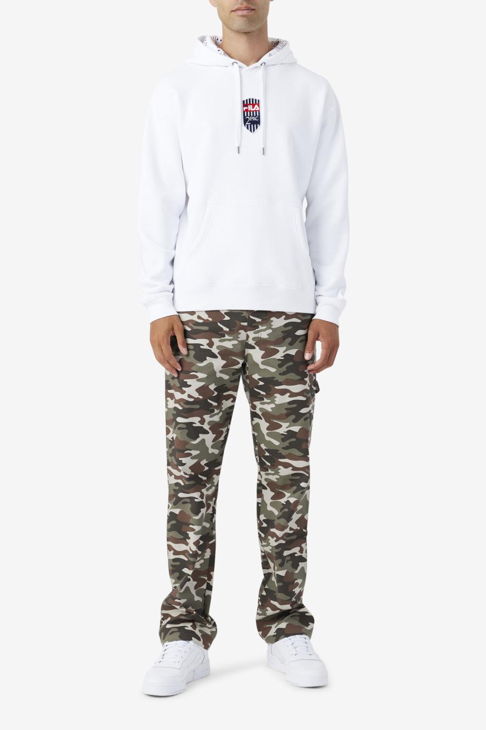 Men Sweatshirts &amp; Hoodies | FILA 2Pac Patch Hoodie 100 WHITE