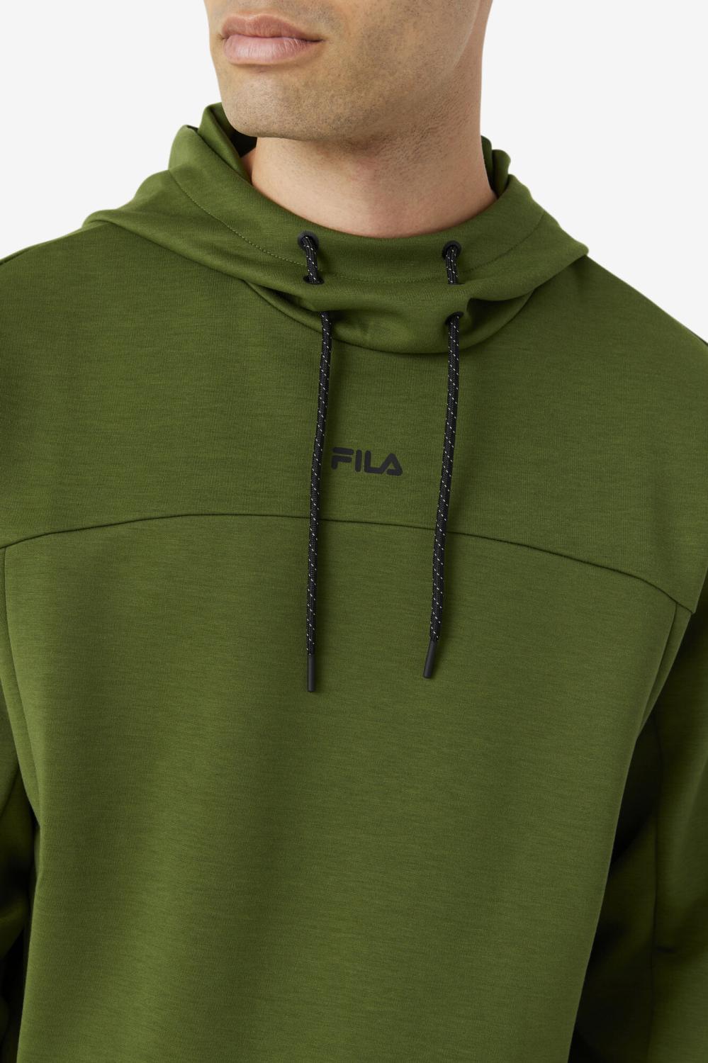 Men Sweatshirts &amp; Hoodies | FILA Aadheen Hoodie 303 CHIVE / BLACK