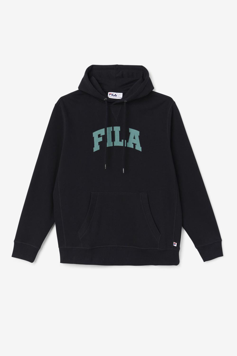Men Sweatshirts &amp; Hoodies | FILA Brook Hoodie 001 BLACK / BLUE SPRUCE
