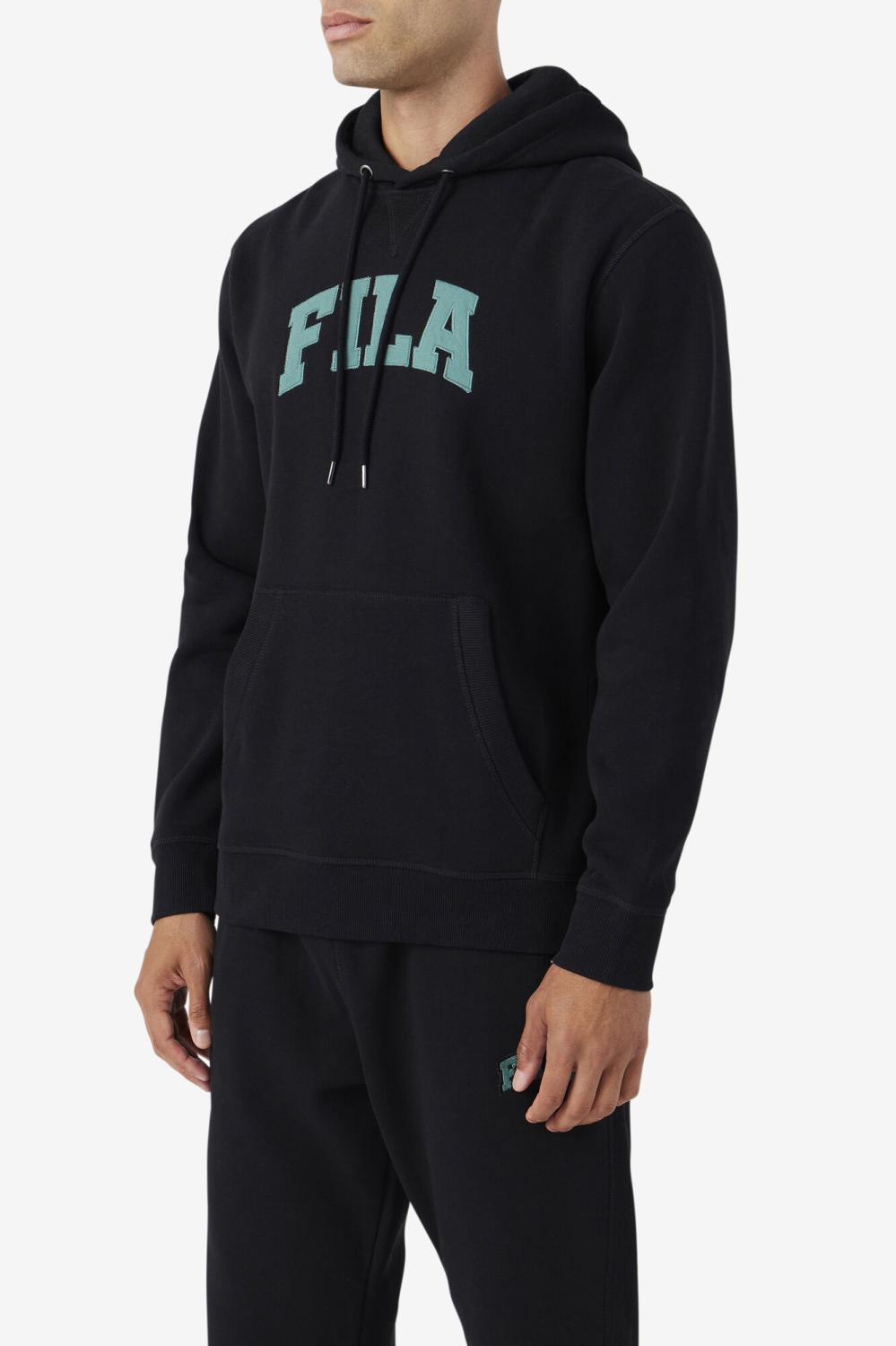 Men Sweatshirts &amp; Hoodies | FILA Brook Hoodie 001 BLACK / BLUE SPRUCE