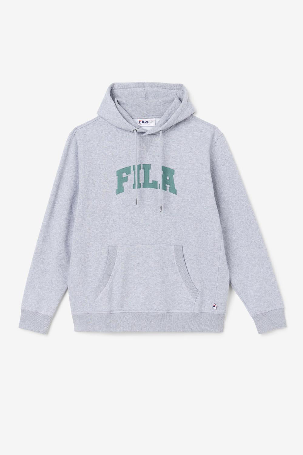 Men Sweatshirts &amp; Hoodies | FILA Brook Hoodie 064 LIGHT GREY MARL / BLUE SPRUCE