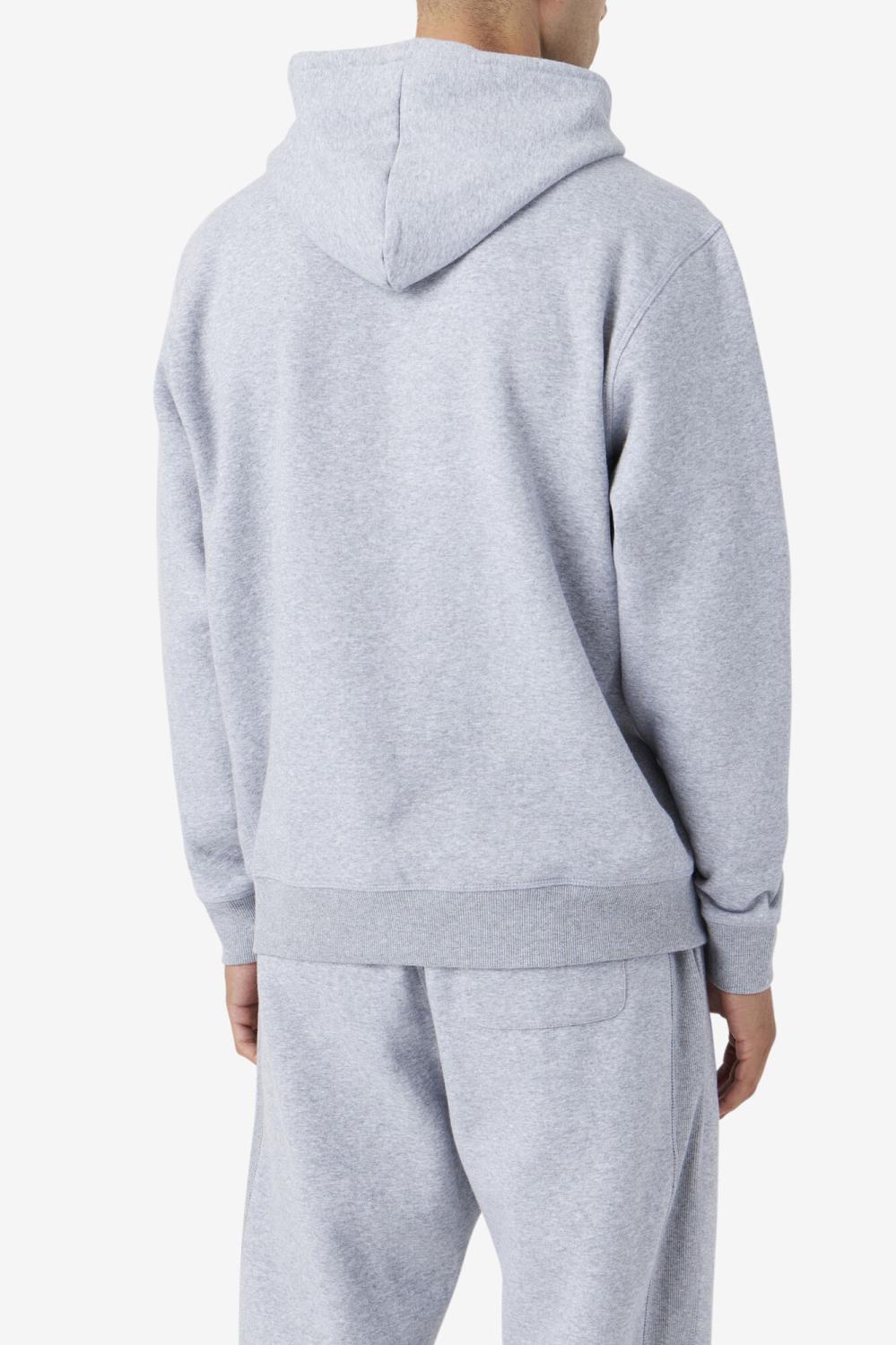 Men Sweatshirts &amp; Hoodies | FILA Brook Hoodie 064 LIGHT GREY MARL / BLUE SPRUCE