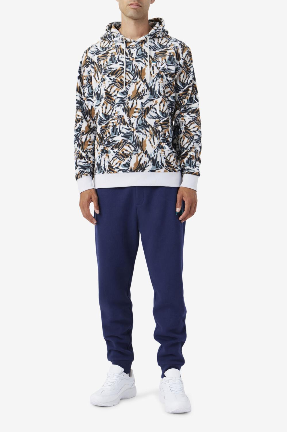 Men Sweatshirts &amp; Hoodies | FILA Dinn Hoodie 047 HARBOR MIST PRINT