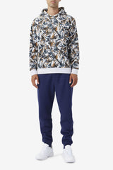 Men Sweatshirts &amp; Hoodies | FILA Dinn Hoodie 047 HARBOR MIST PRINT