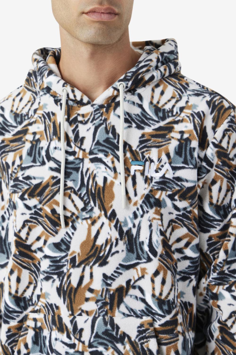 Men Sweatshirts &amp; Hoodies | FILA Dinn Hoodie 047 HARBOR MIST PRINT