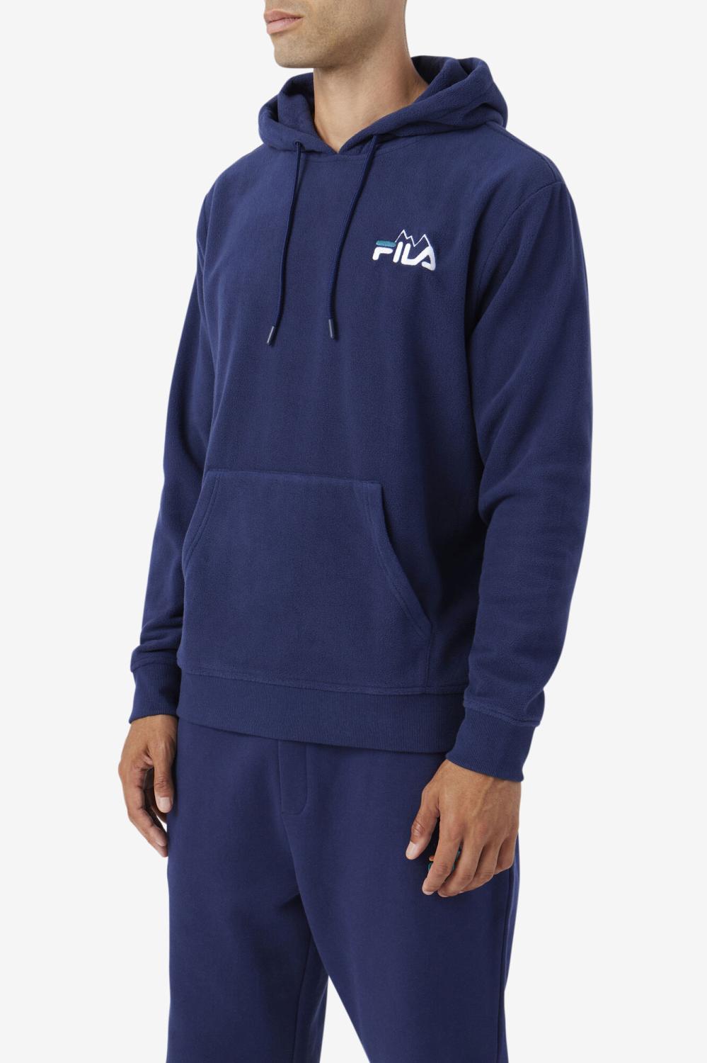 Men Sweatshirts &amp; Hoodies | FILA Dinn Hoodie 410 FILA NAVY / WHITE / DEEP LAKE