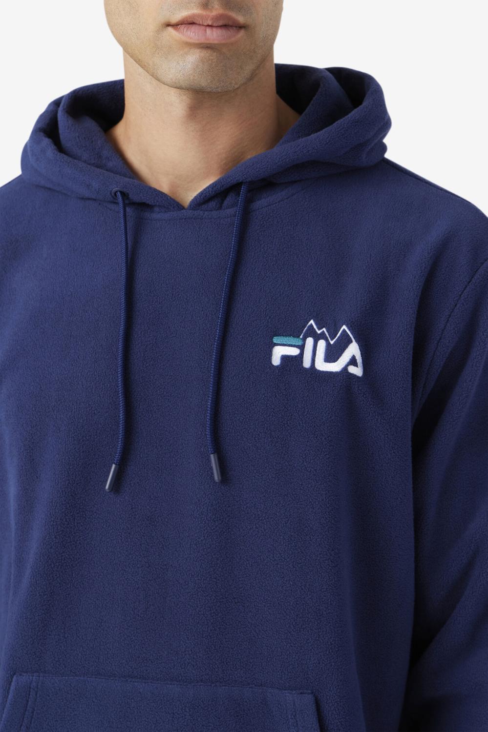 Men Sweatshirts &amp; Hoodies | FILA Dinn Hoodie 410 FILA NAVY / WHITE / DEEP LAKE