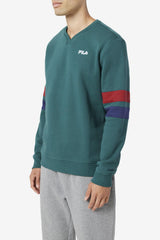 Men Sweatshirts &amp; Hoodies | FILA Faneel Crew 990 JUNE BUG / RHUBARB / PEACOAT