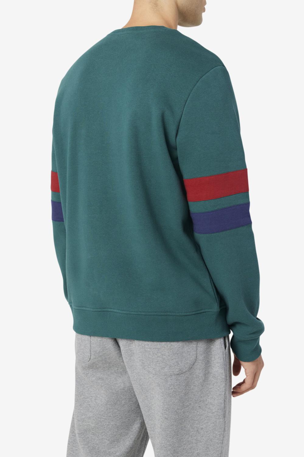 Men Sweatshirts &amp; Hoodies | FILA Faneel Crew 990 JUNE BUG / RHUBARB / PEACOAT