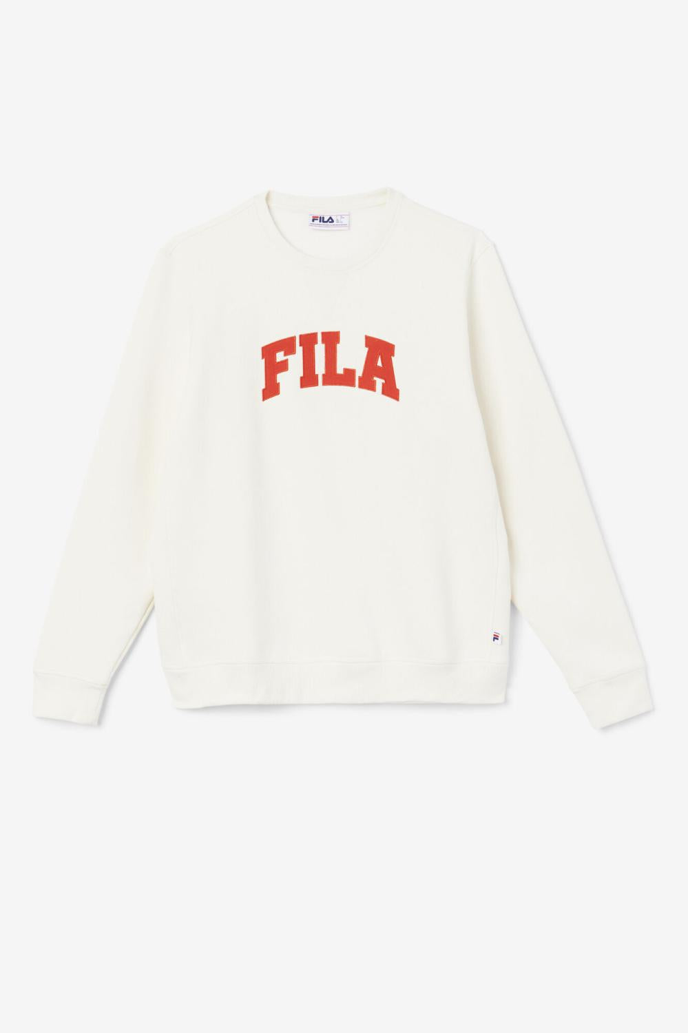 Men Sweatshirts &amp; Hoodies | FILA Kory Crewneck Sweatshsirt 132 GARDENIA / FIERY RED