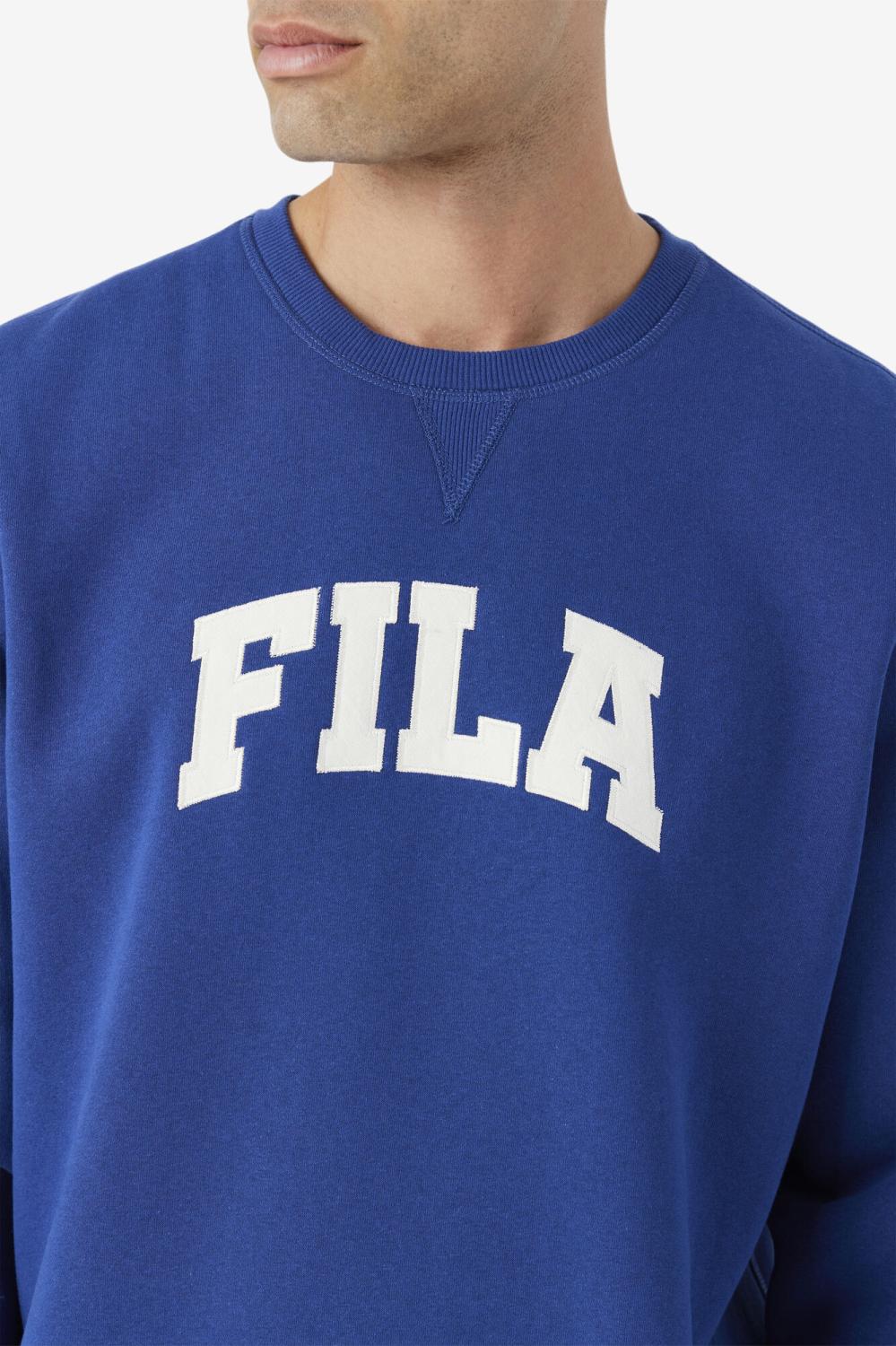 Men Sweatshirts &amp; Hoodies | FILA Kory Crewneck Sweatshsirt 475 TWILIGHT BLUE / GARDENIA