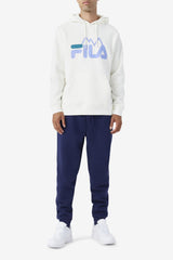 Men Sweatshirts &amp; Hoodies | FILA Nan Hoodie 172 EGRET / JACARANDA / DEEP LAKE