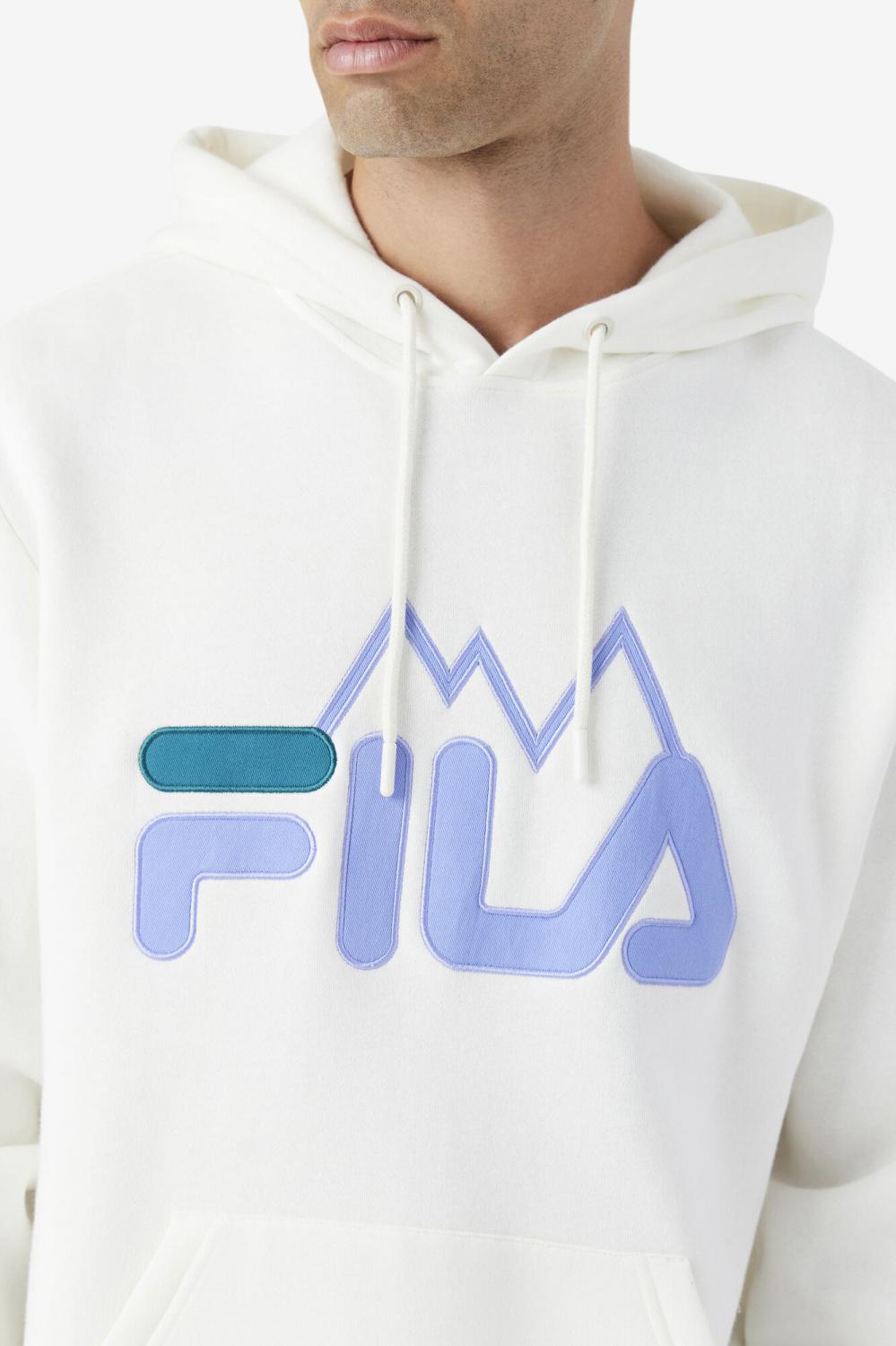 Men Sweatshirts &amp; Hoodies | FILA Nan Hoodie 172 EGRET / JACARANDA / DEEP LAKE