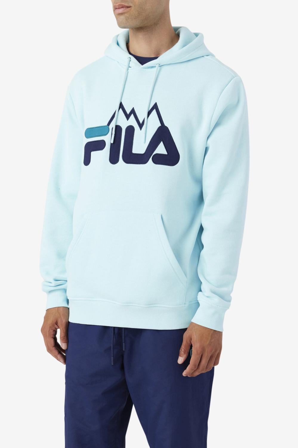 Men Sweatshirts &amp; Hoodies | FILA Nan Hoodie 438 ICED AQUA / FILA NAVY / DEEP LAKE