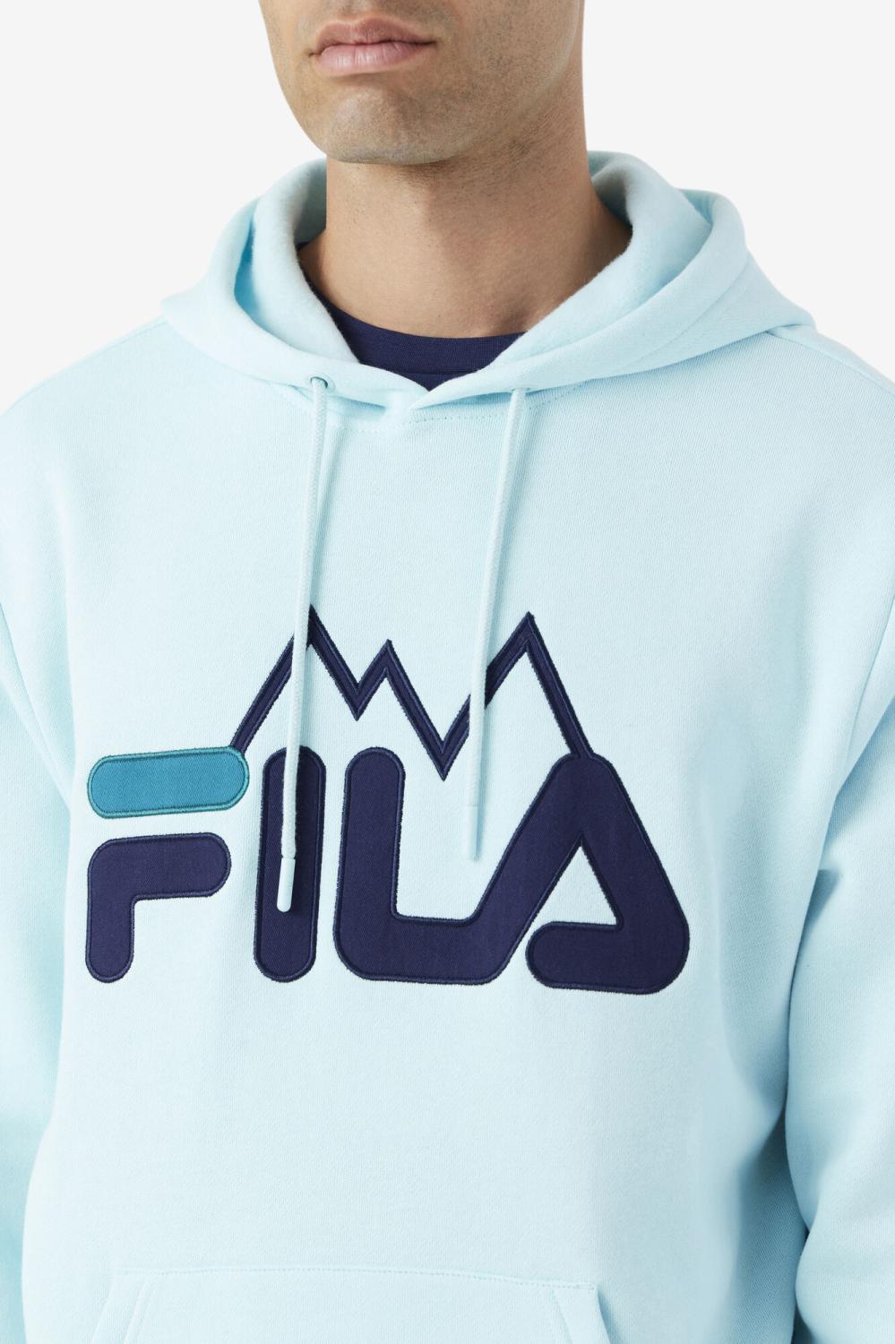 Men Sweatshirts &amp; Hoodies | FILA Nan Hoodie 438 ICED AQUA / FILA NAVY / DEEP LAKE