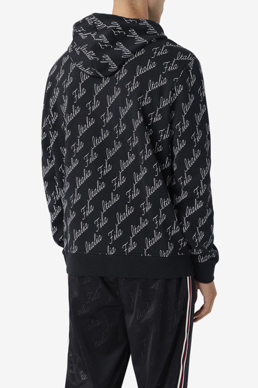 Men Sweatshirts &amp; Hoodies | FILA Nim Hoodie 001 BLACK / GARDENIA