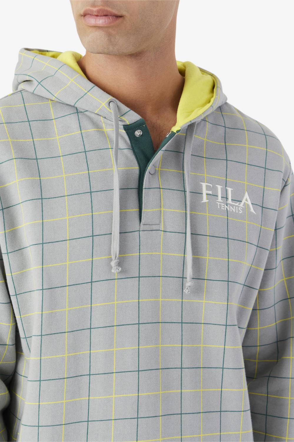 Men Sweatshirts &amp; Hoodies | FILA Rish Hoodie 042 MONUMENT / BLAZING YELLOW / JUNE BUG
