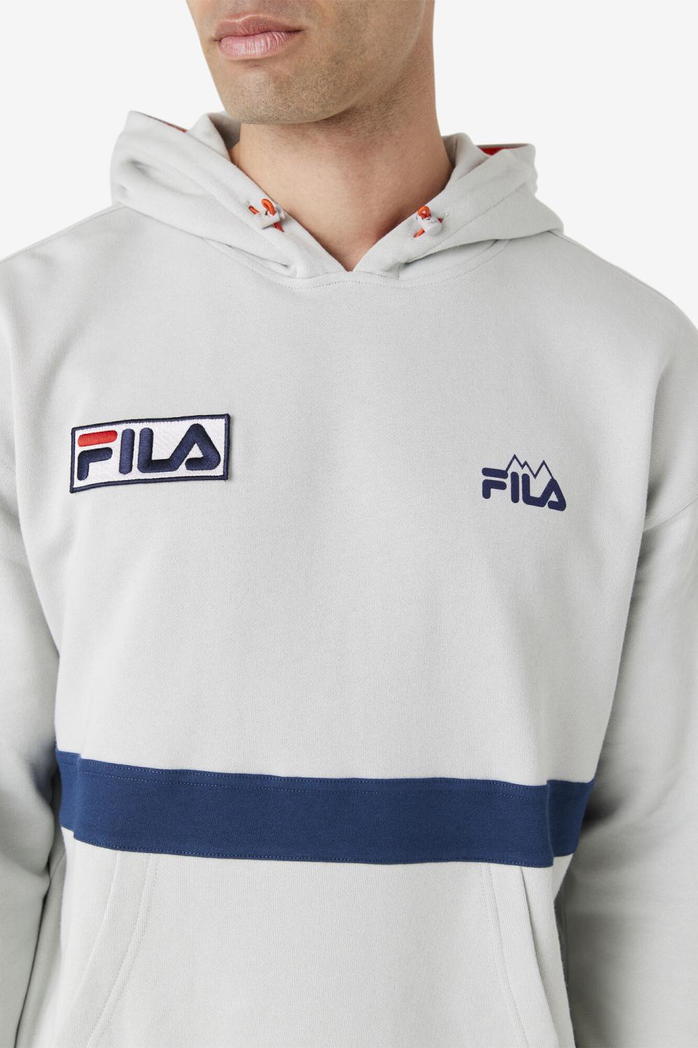 Men Sweatshirts &amp; Hoodies | FILA Sanju Hoodie 149 PUMICE STONE / FRENCH NAVY / CHERRY TOMATO