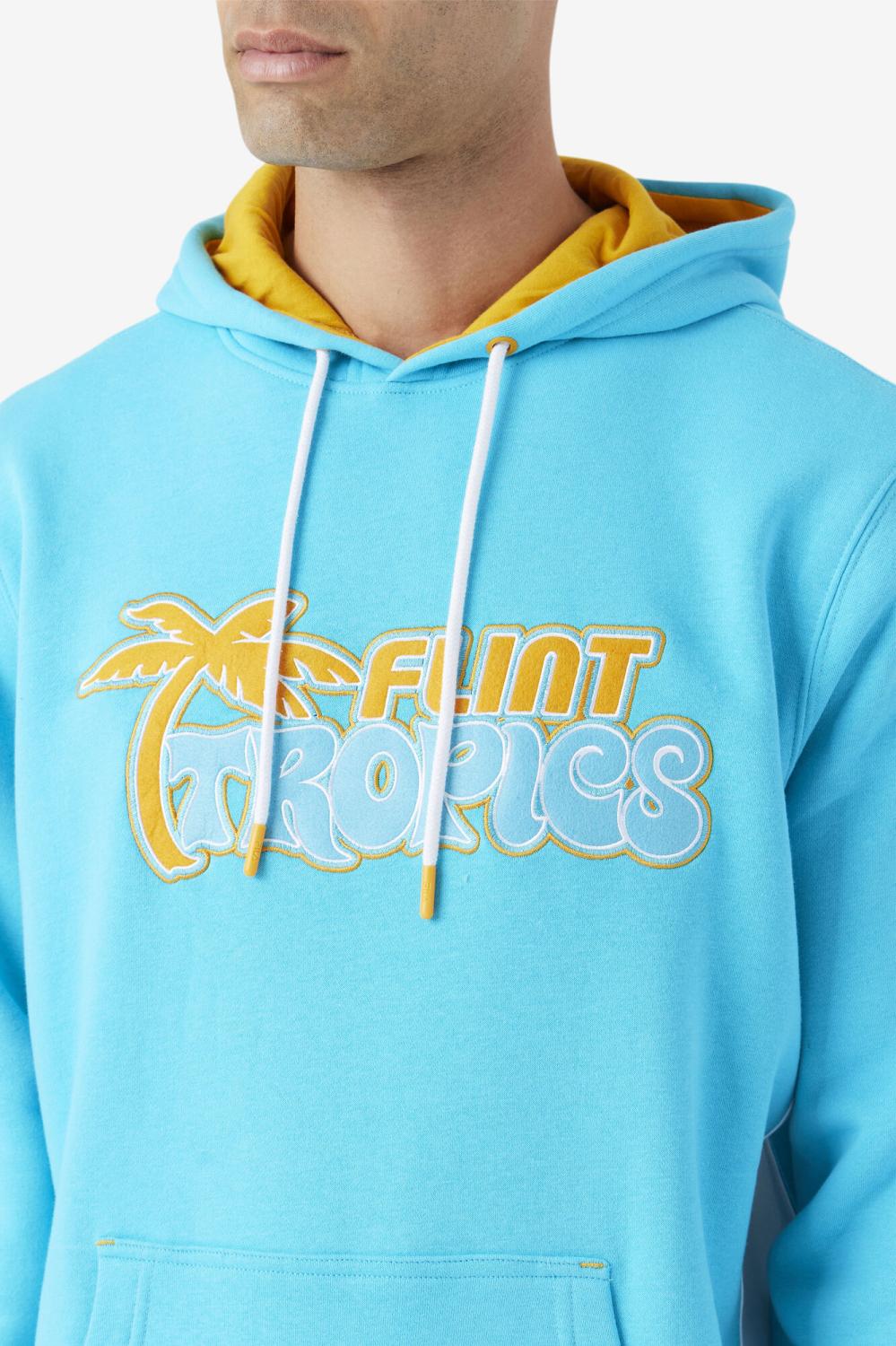 Men Sweatshirts &amp; Hoodies | FILA Semi-Pro Hoodie 406 SCUBA BLUE / RADIANT YELLOW / WHITE