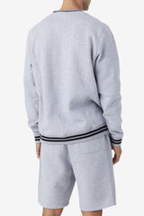 Men Sweatshirts &amp; Hoodies | FILA Taylor Crewneck Sweatshirt 064 LIGHT GREY MARL / BLACK / MIMOSA